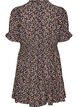 Kurzes Kleid aus Viskose mit R&uuml;schendetails, Blau, Packshot image number 1