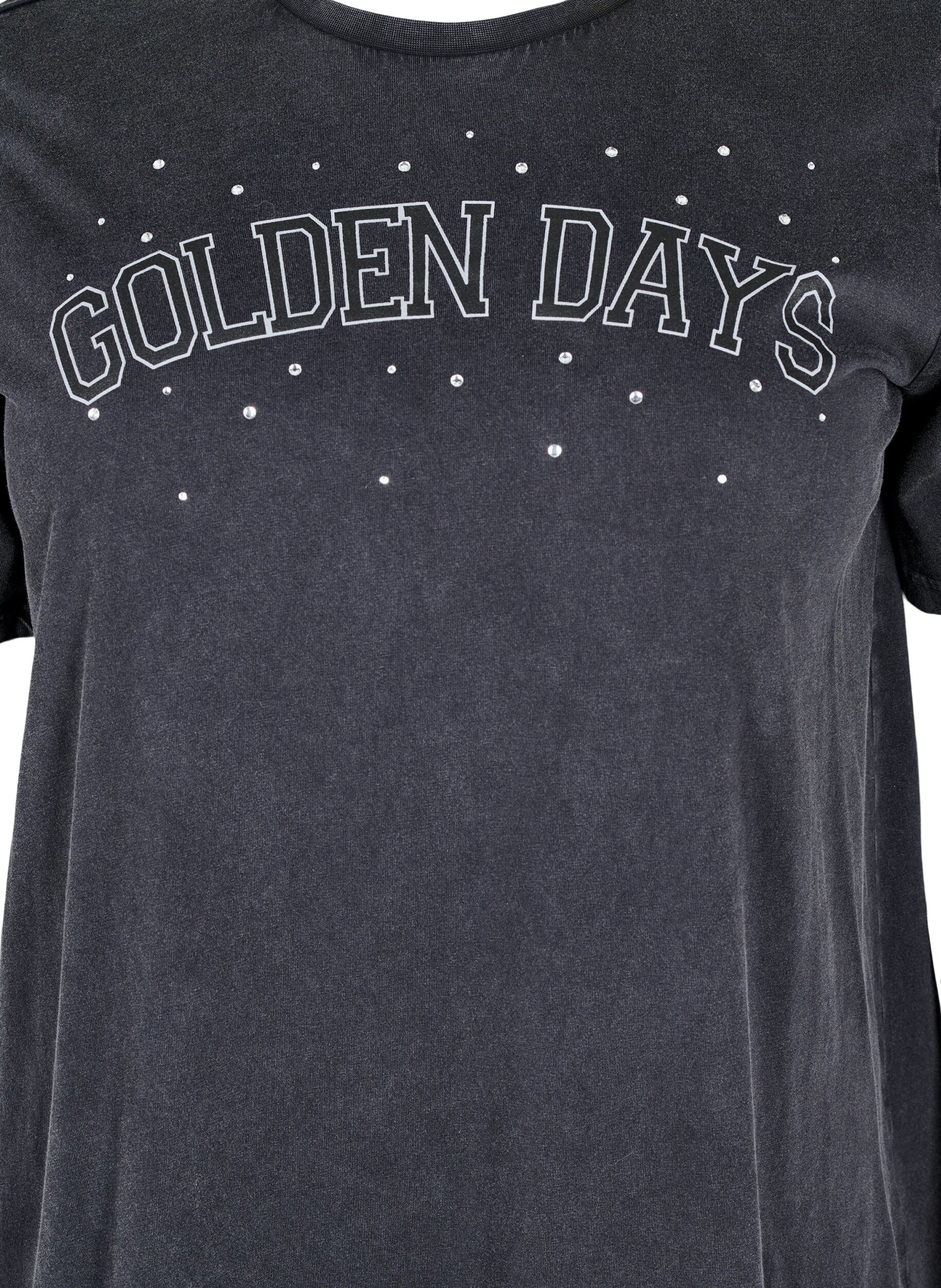 ZizziT-Shirt aus Bio-Baumwolle mit Grafikprint, Grau, Packshot image number 2