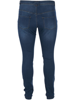 Super Slim Amy Jeans mit hoher Taille, Blue d. washed, Packshot image number 1