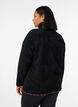 Jacke aus Teddyfleece mit Kirschdetails, Schwarz, Model image number 2