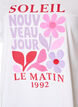 T-Shirt aus Baumwolle mit Print, Wei&szlig;, Packshot image number 2