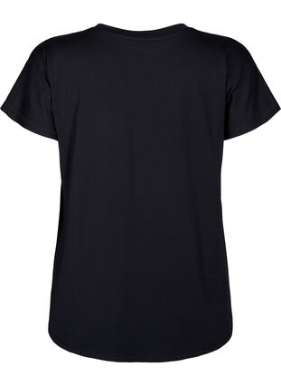 Lockeres Trainings-T-Shirt mit V-Ausschnitt, Black, Packshot image number 1