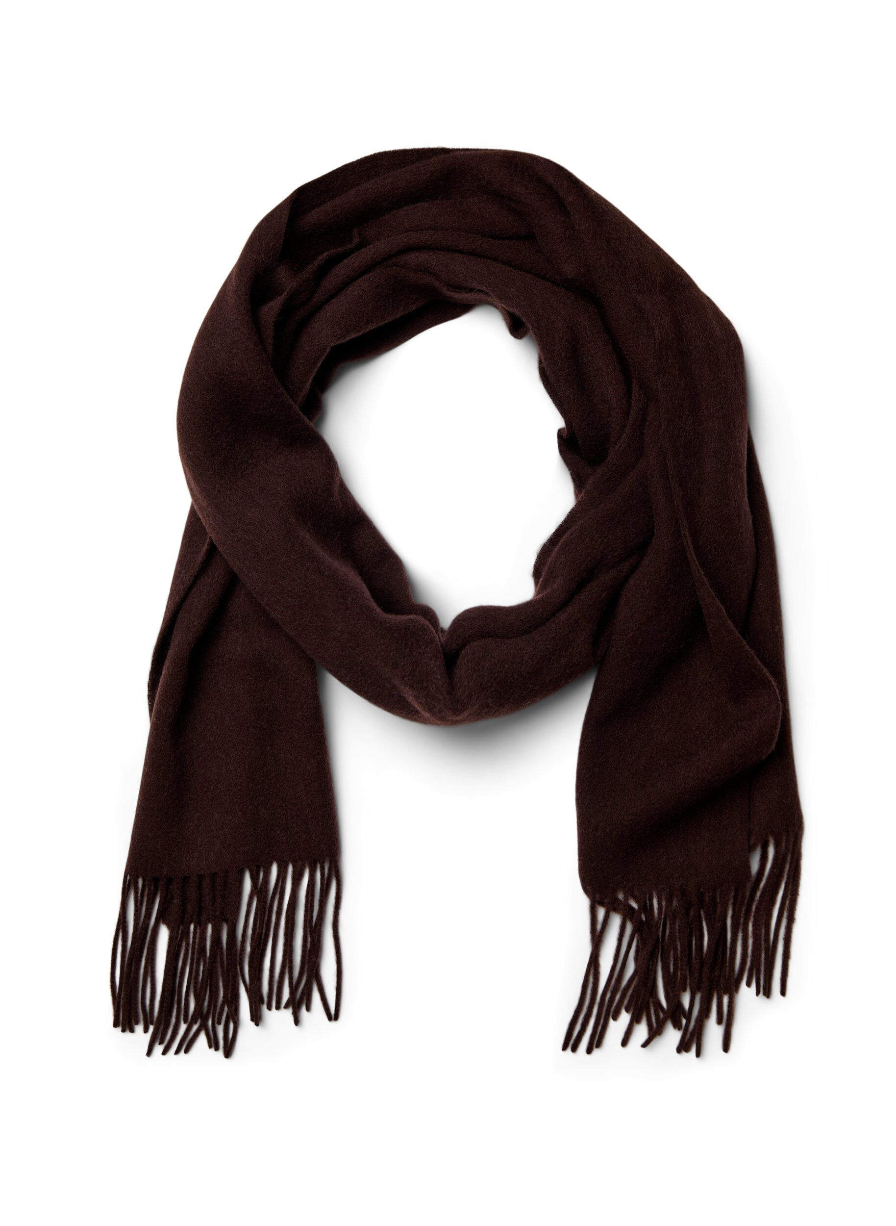 Wollschal mit Fransen