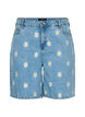 Hochtaillierte Mille Shorts mit Blumenstickerei, Light Blue Flower, Packshot image number 0