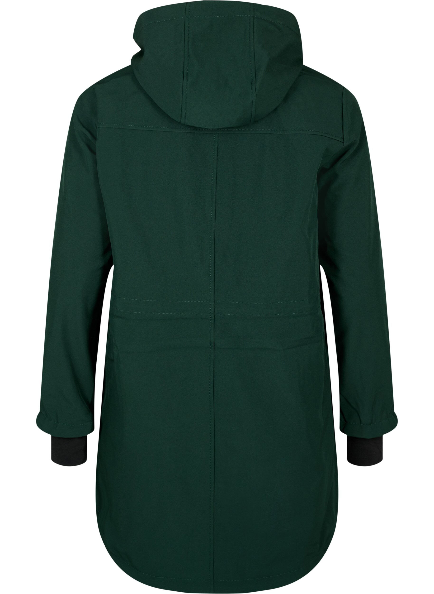 ZizziSoftshell-Jacke mit abnehmbarer Kapuze, Gr&uuml;n, Packshot image number 1