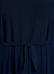 Maxikleid aus Chiffon mit V-Ausschnitt und R&uuml;schensaum, Blau, Packshot image number 2