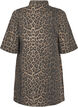 Kurzärmliges Denim-Kleid mit Leopardenprint, LEO AOP, Packshot image number 1