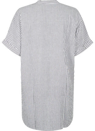 Gestreiftes Hemd mit Brusttaschen, White/Black Stripe, Packshot image number 1