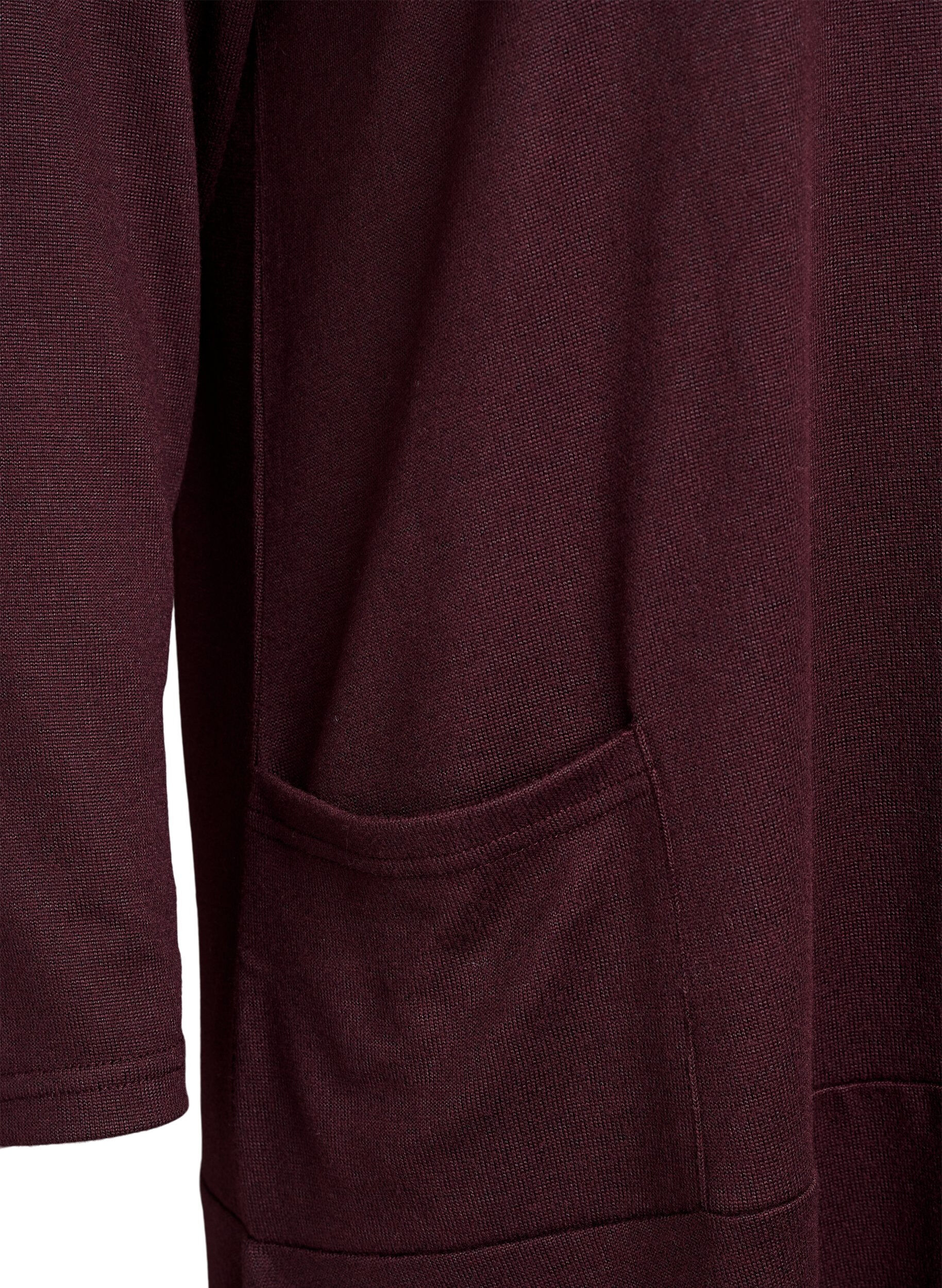 ZizziHochgeschlossenes Jerseykleid mit Taschen, Rot, Packshot image number 3