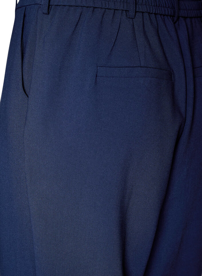 Taillierte Hose mit hoher Taille und gerader Passform, Blau, Packshot image number 3