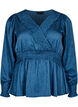 Bluse mit Ton-in-Ton-Muster und Smok-Einsatz, Midnight, Packshot image number 0