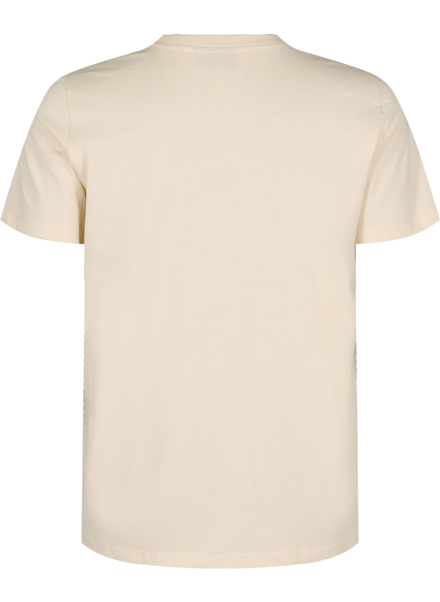 ZizziT-Shirt aus Baumwolle mit Print, Beige, Packshot image number 1