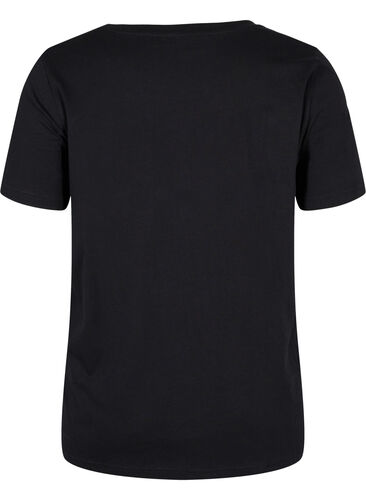 Trainings-T-Shirt mit Print, Black w. RoseGoldF., Packshot image number 1