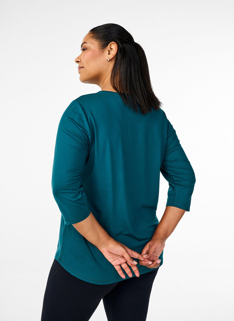 Trainingsshirt mit 3/4-&Auml;rmeln, Gr&uuml;n, Model image number 2