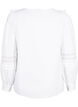 Bluse mit Ruffles und Lace Trim, Weiß, Packshot image number 1