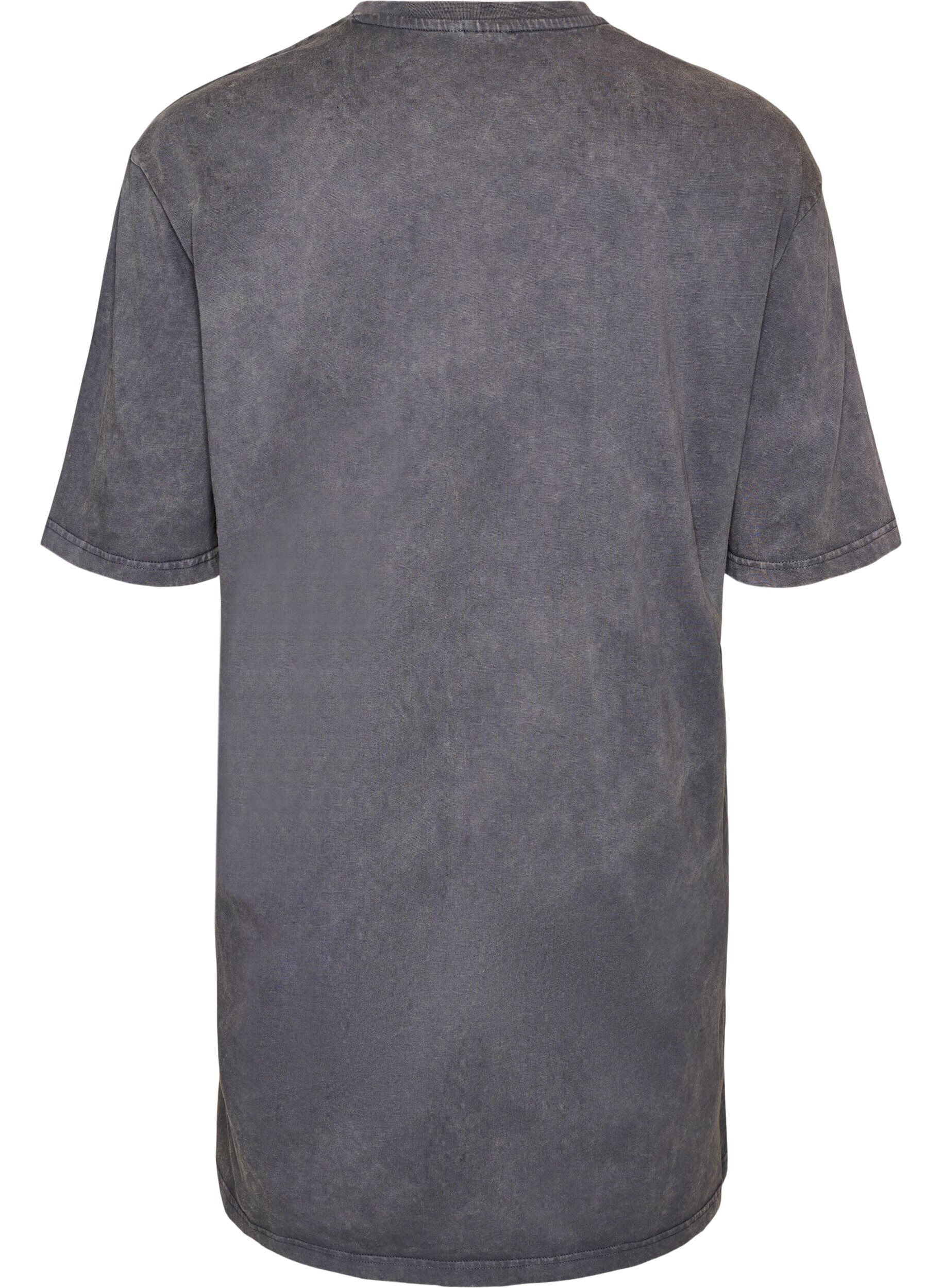 ZizziLockeres T-Shirt-Kleid mit Washed-Optik, Grau, Packshot image number 1