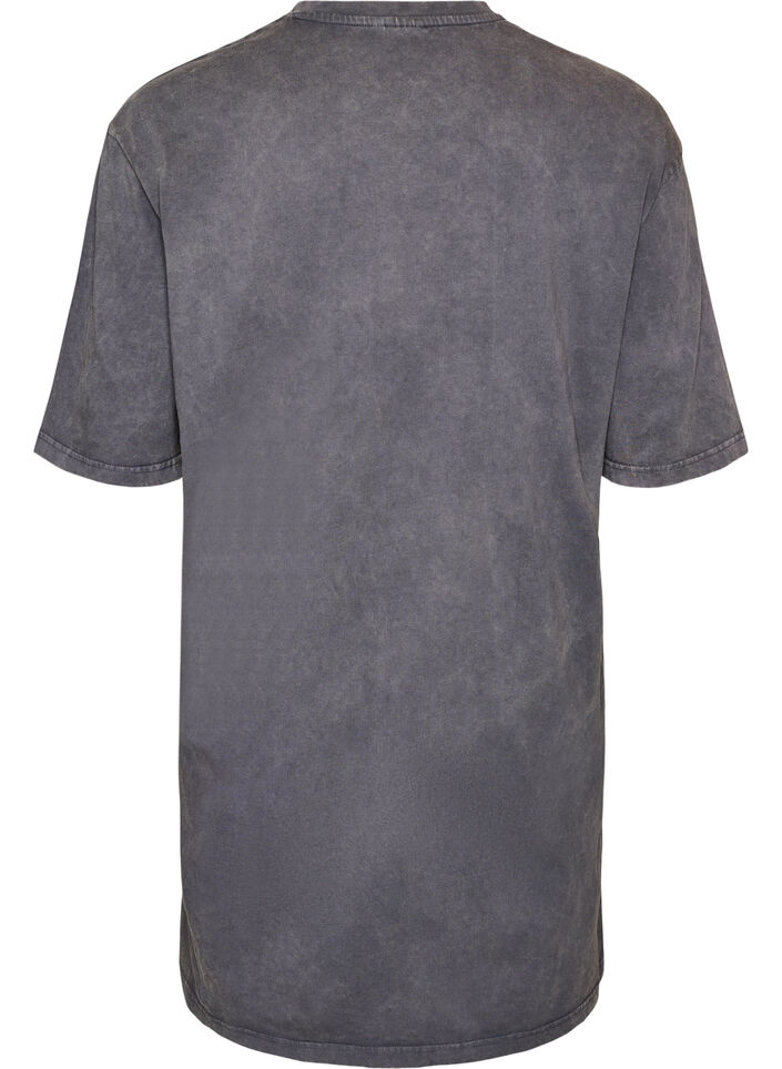 Lockeres T-Shirt-Kleid mit Washed-Optik, Grau, Packshot image number 1