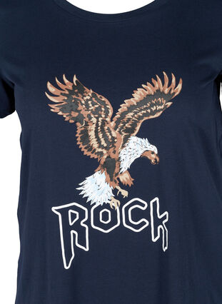 Kurzarm T-Shirt mit Print, Navy Blazer/Rock, Packshot image number 2