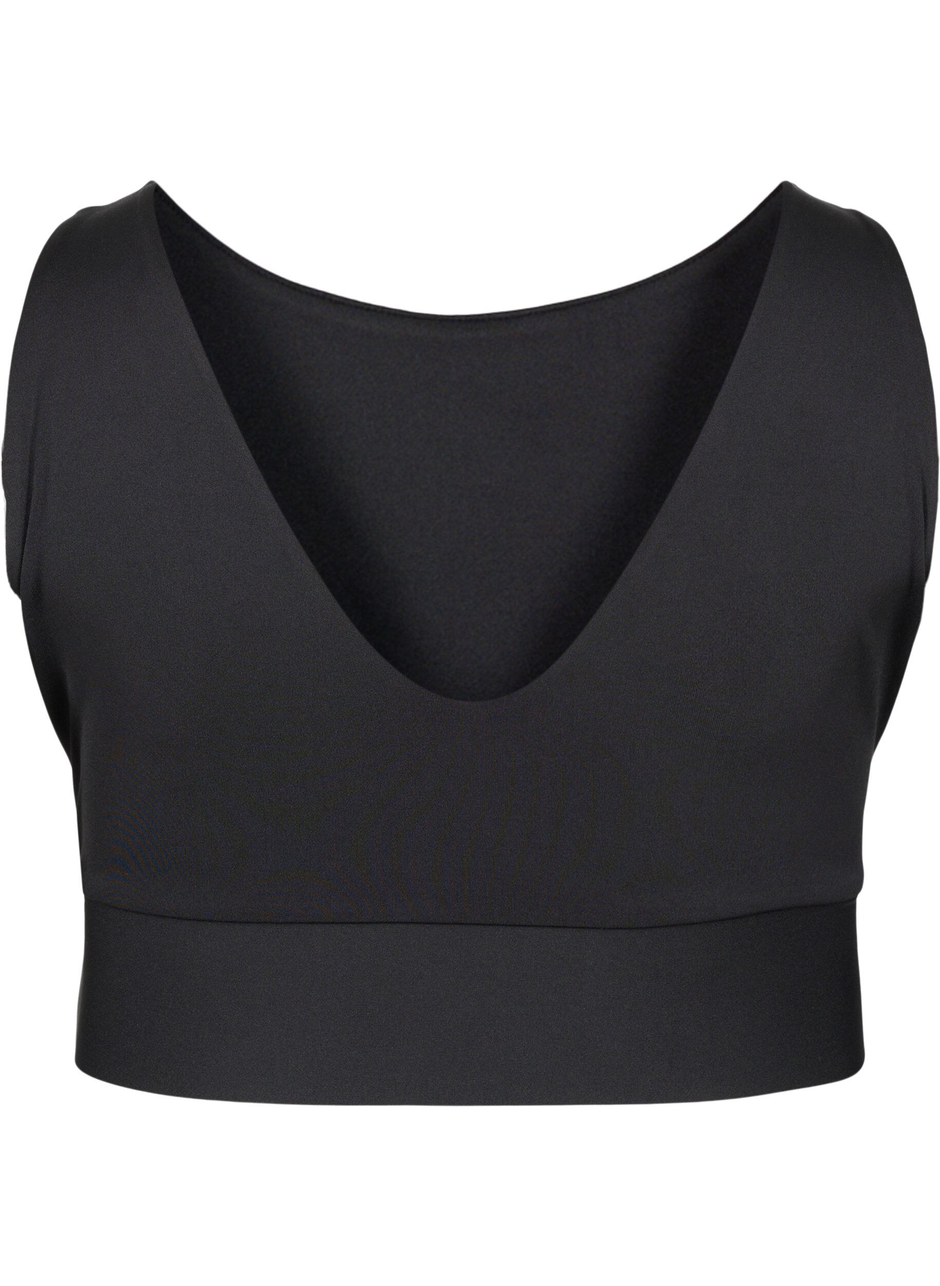 ZizziCORE, MID SUPPORT SPORTS BRA - Sport-BH mit V-R&uuml;cken, Black, Packshot image number 1