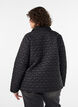 Leicht wattierte Jacke mit dekorativer Steppung, Schwarz, Model image number 2