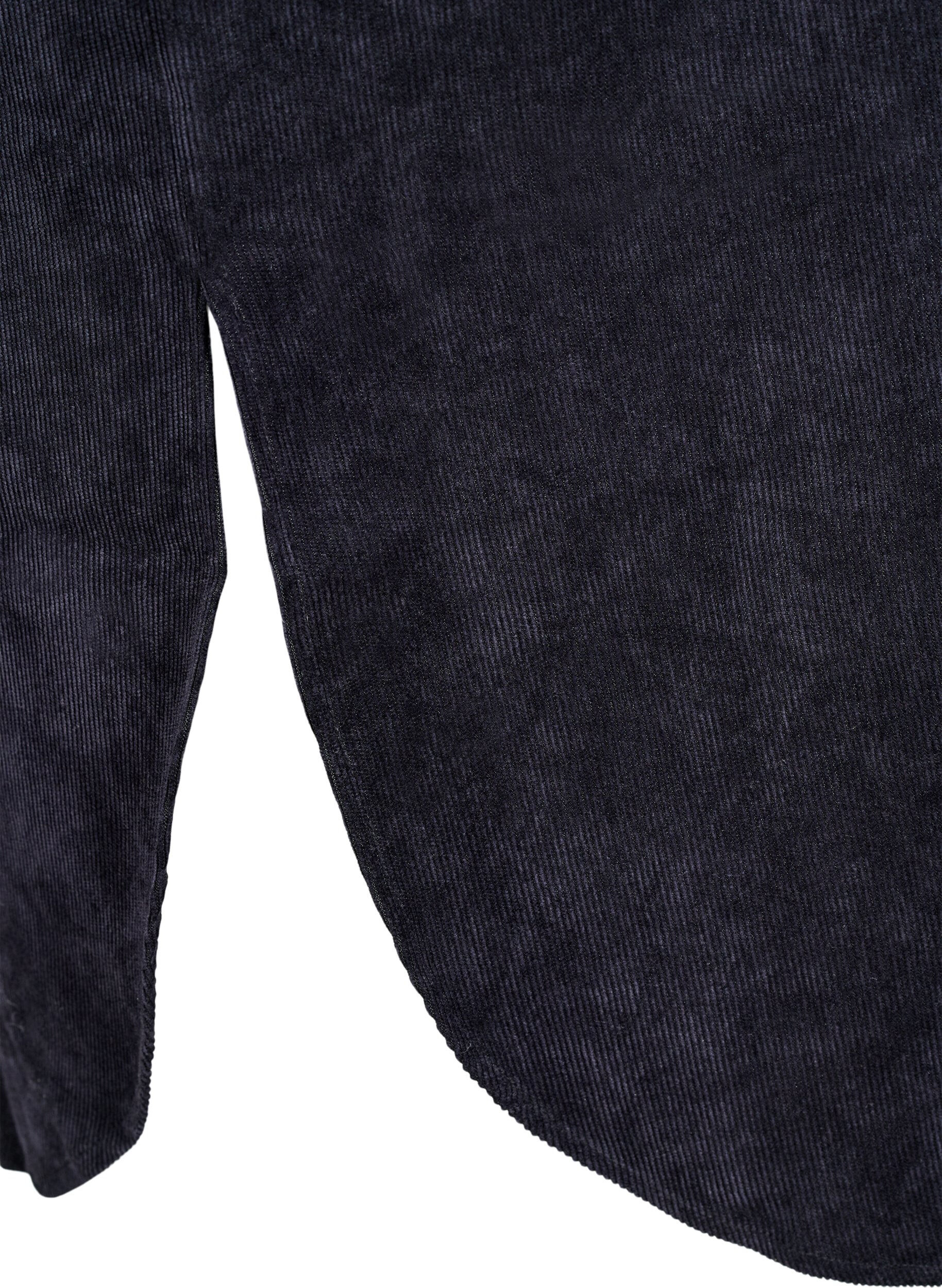 ZizziLanges Corduroy-Hemdkleid mit Kn&ouml;pfen, Black, Packshot image number 3