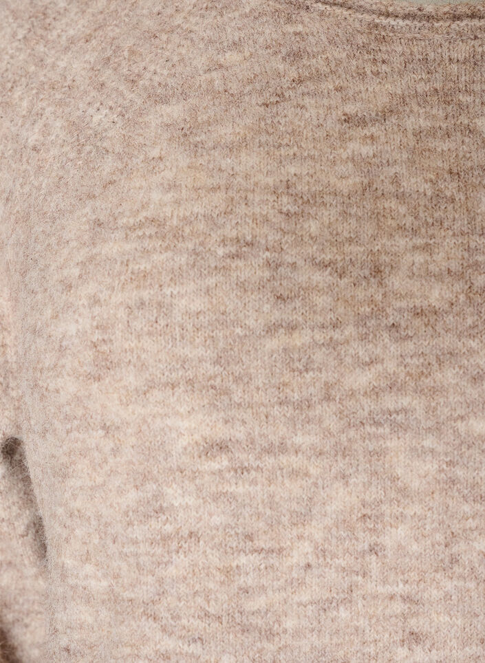 Strickpullover mit Raglan&auml;rmeln und breitem Spitzenbesatz, Beige, Packshot image number 2