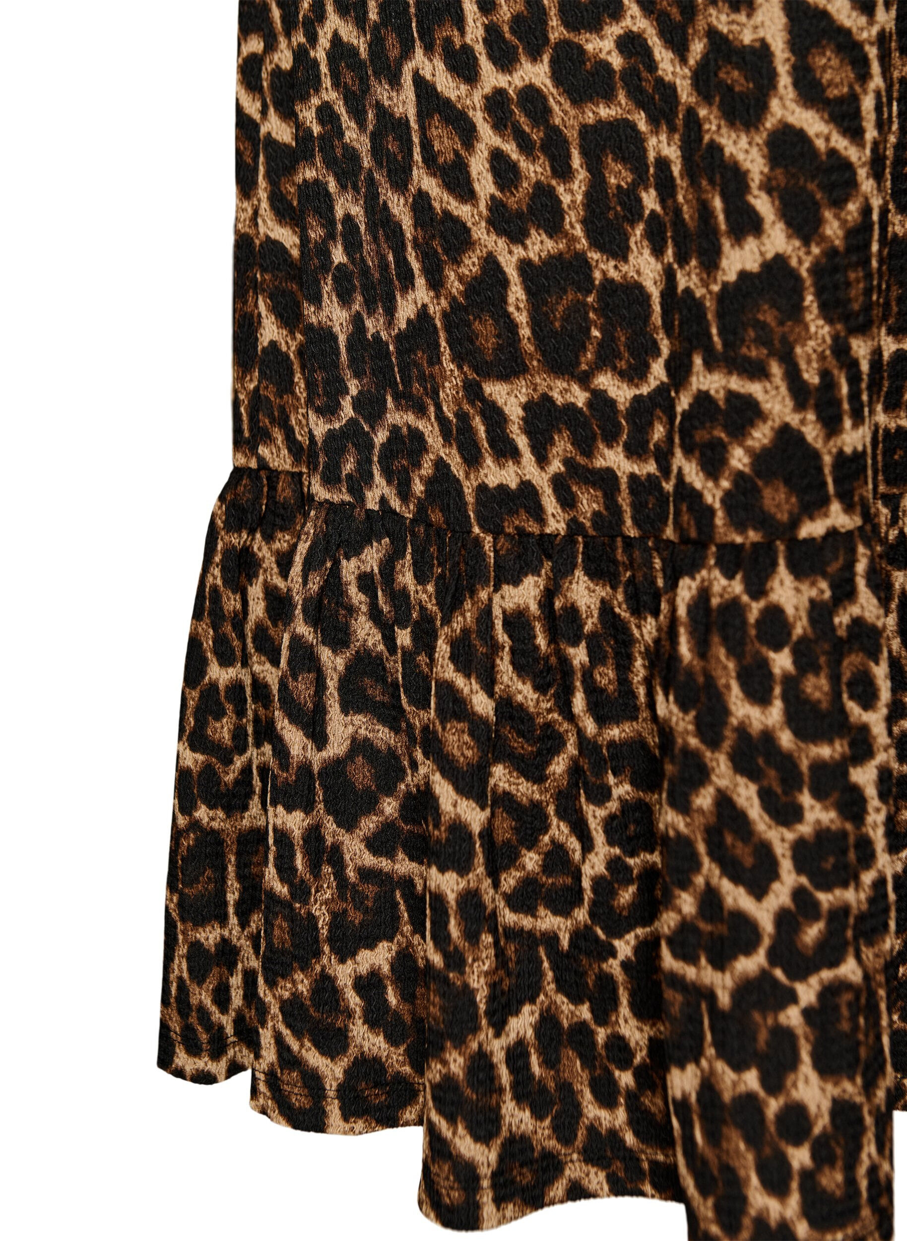 ZizziLanger Rock mit Bindeg&uuml;rtel und R&uuml;schensaum, Schwarz, Packshot image number 3