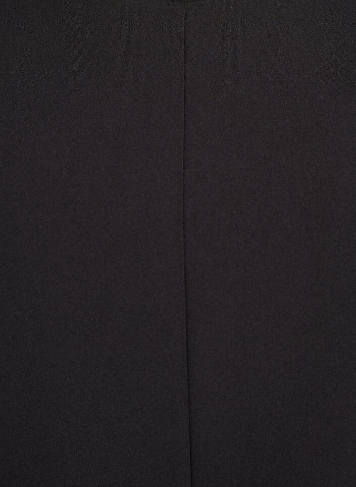 Kurzärmelige Bluse mit formgebenden Abnähern, Schwarz, Packshot image number 2