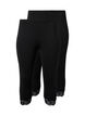 2er-Pack 3/4 Leggings mit Spitze, Black / Black, Packshot image number 0