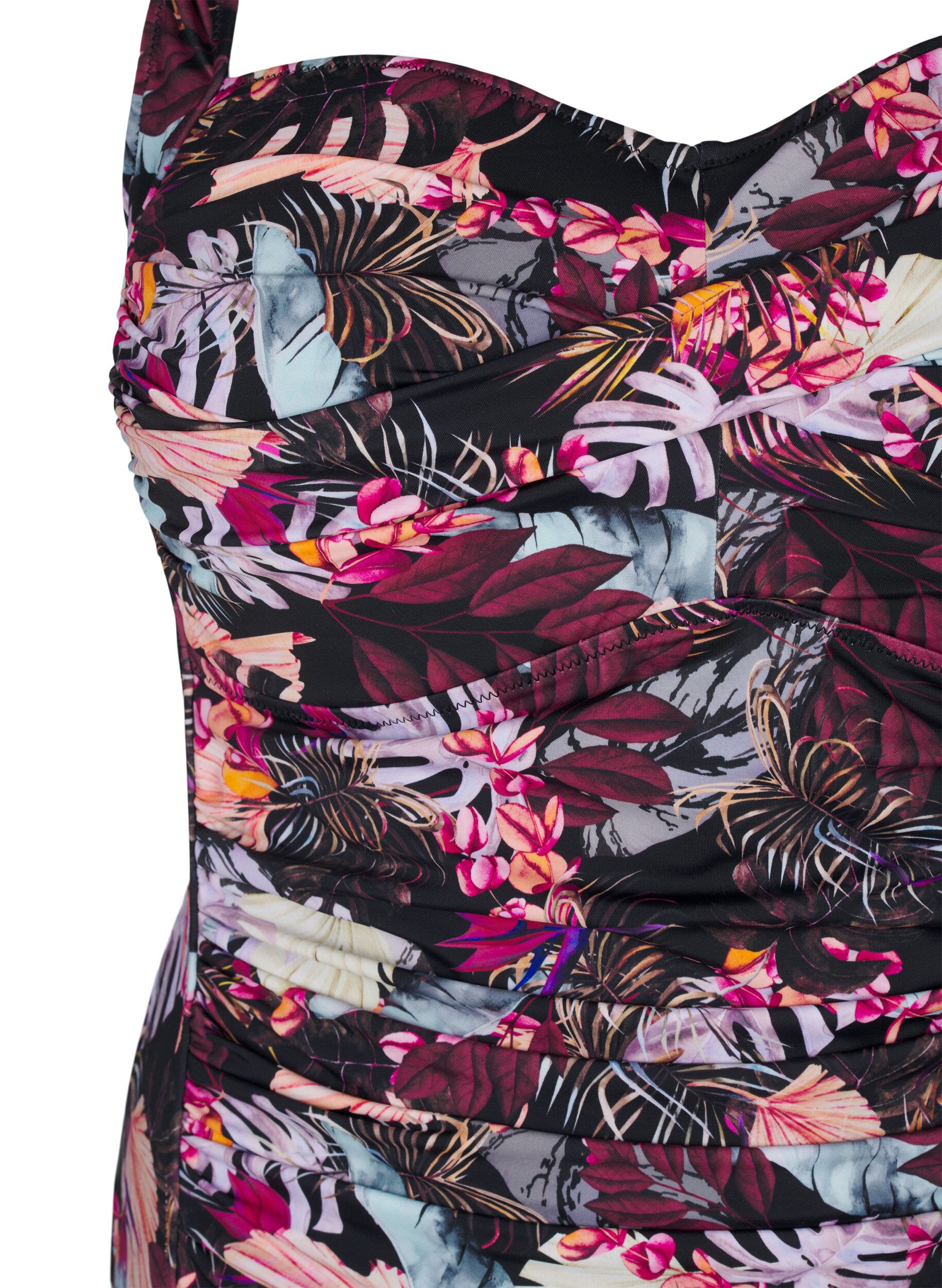 ZizziWattierter Badeanzug mit Print, Rot, Packshot image number 2