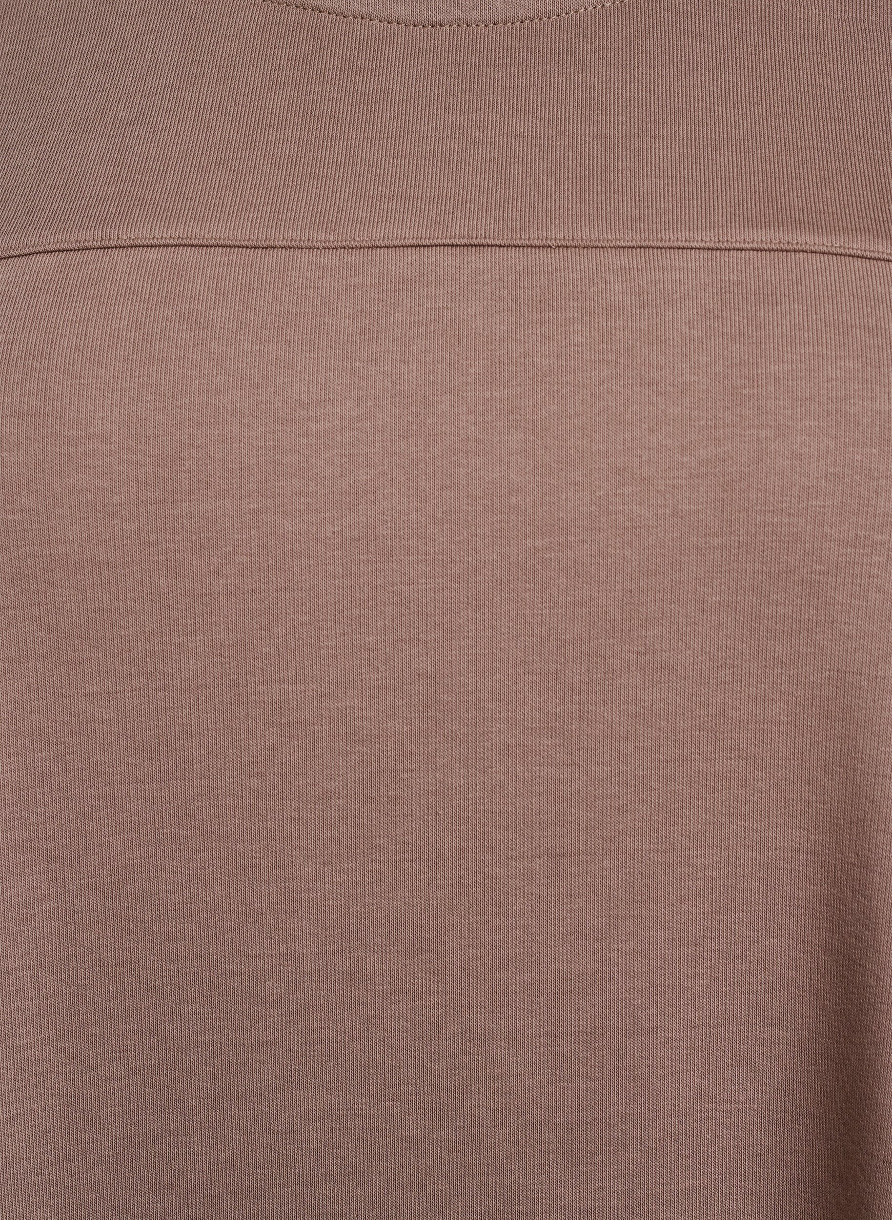 ZizziJerseykleid mit kurzen &Auml;rmeln und Taschen, Braun, Packshot image number 2