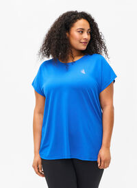 Kurzärmeliges Trainings-T-Shirt, Princess Blue, Model
