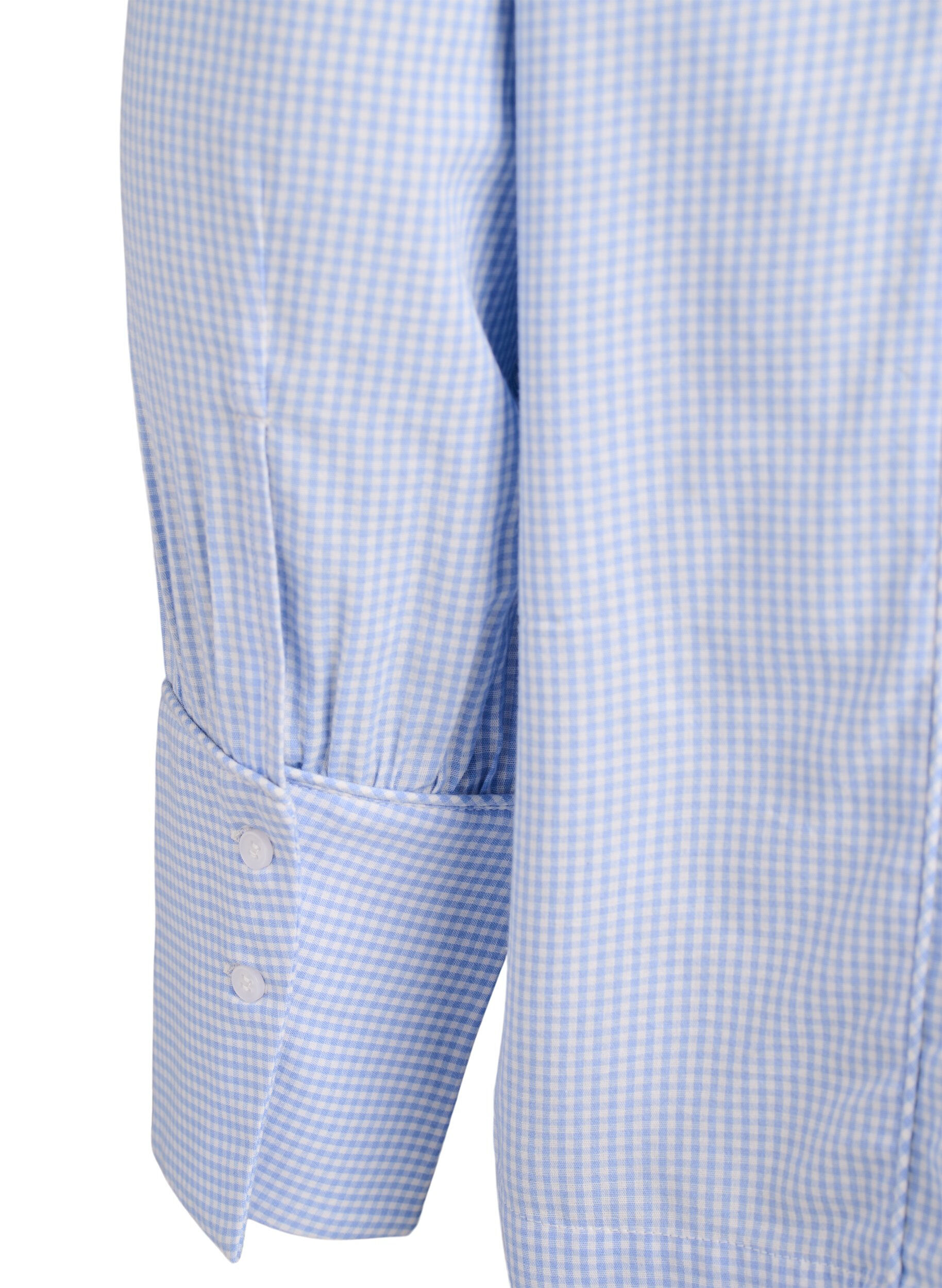 ZizziKarierte Bluse in A-Linie, Blau, Packshot image number 3