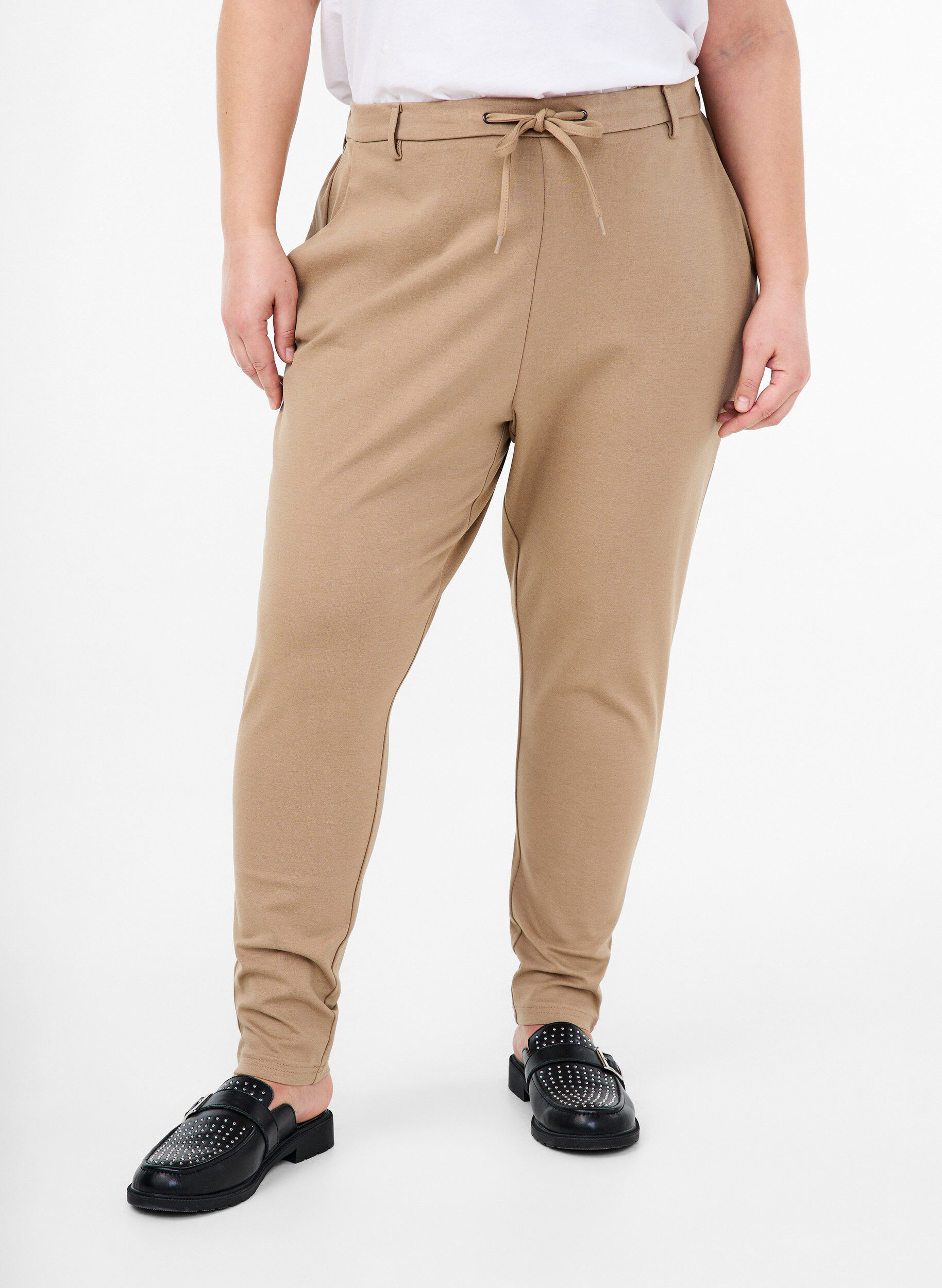 ZizziCropped Maddison-Hose, Beige, Model image number 2