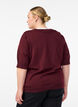 Fein gestrickte Bluse mit kurzen &Auml;rmeln, Rot, Model image number 2
