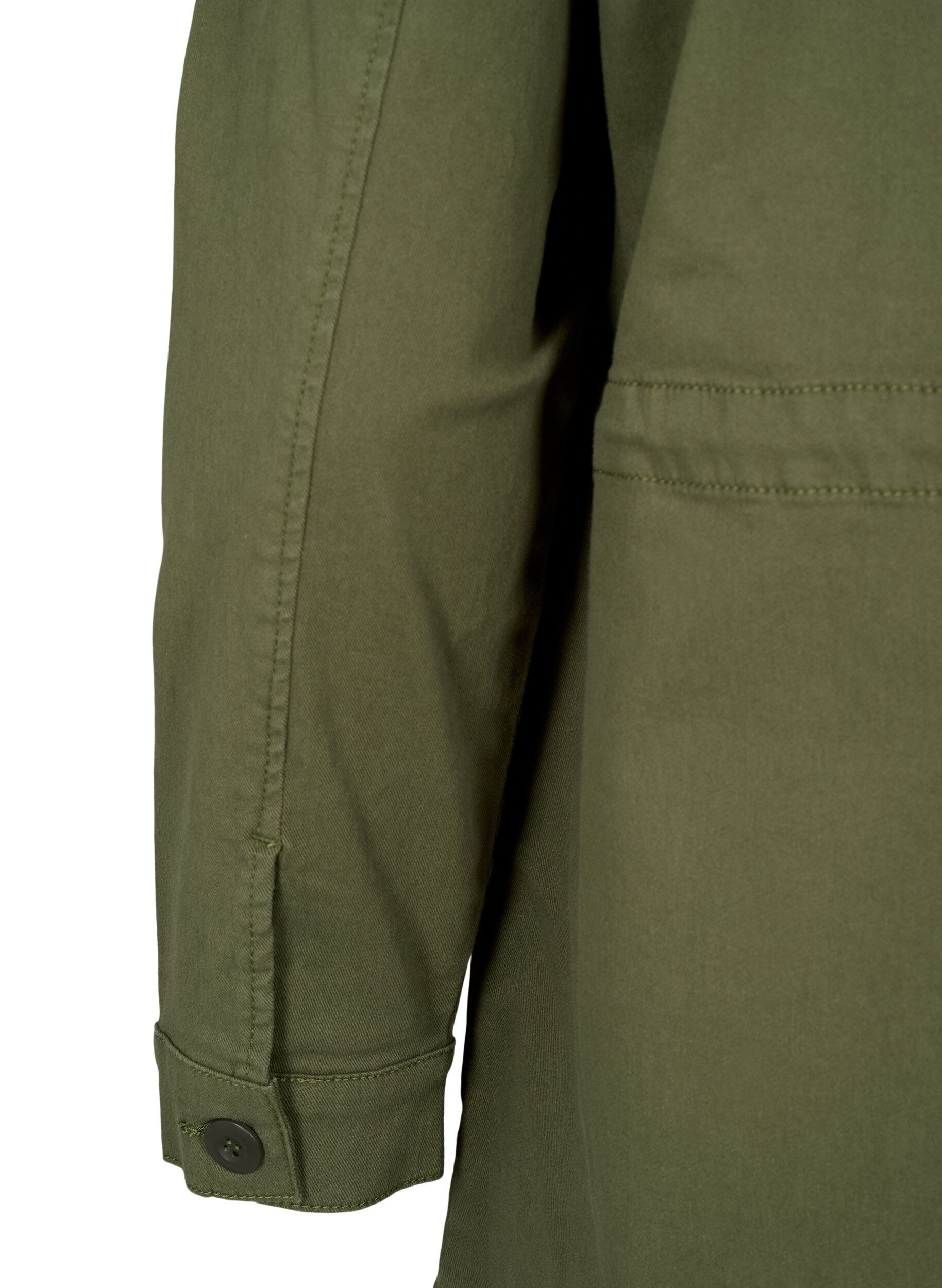 ZizziJacke aus Canvas mit Taschen, Thyme, Packshot image number 4