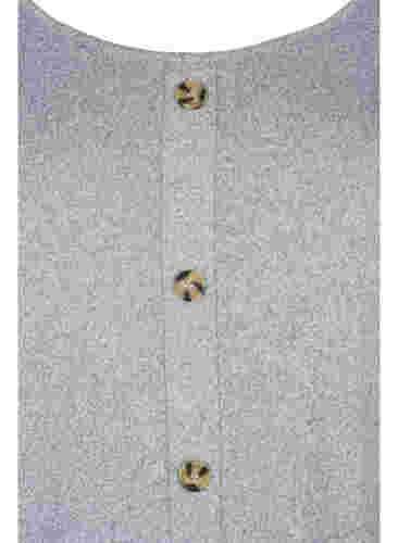 Bluse mit Knöpfen und 3/4-Ärmeln, Ivy Green Melange, Packshot image number 2