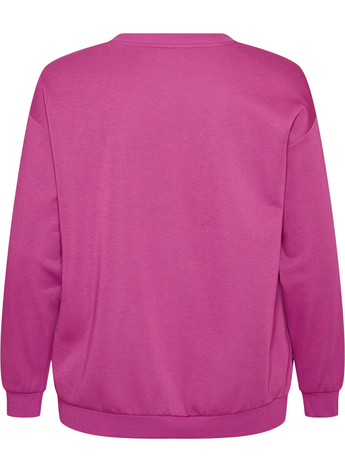 Sweatshirt mit Textprint, Lila, Packshot image number 1