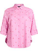 Hemdbluse mit Streifen und Herzen, Pink, Packshot image number 0