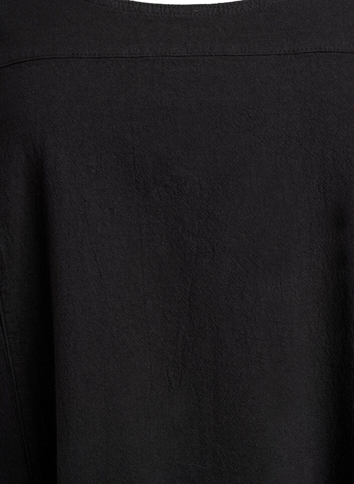 Kurzarm Kleid aus Baumwolle, Schwarz, Packshot image number 2