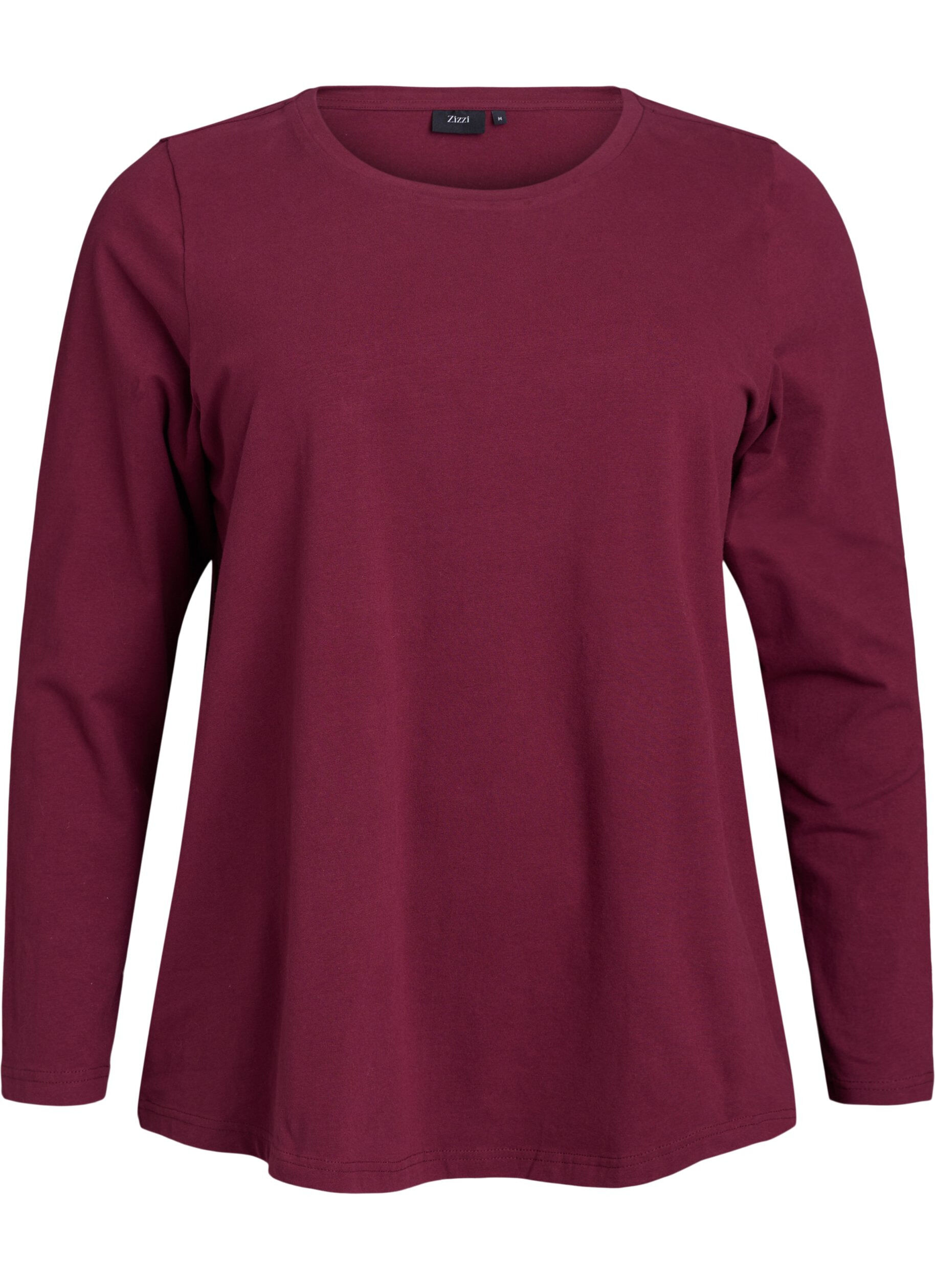 Basic Bluse aus Jersey mit langen &Auml;rmeln