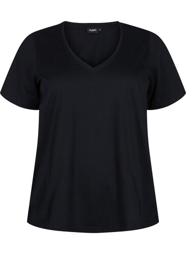 FLASH - 2er-Pack T-Shirts mit V-Ausschnitt, Navy Blazer/Black, Packshot image number 3
