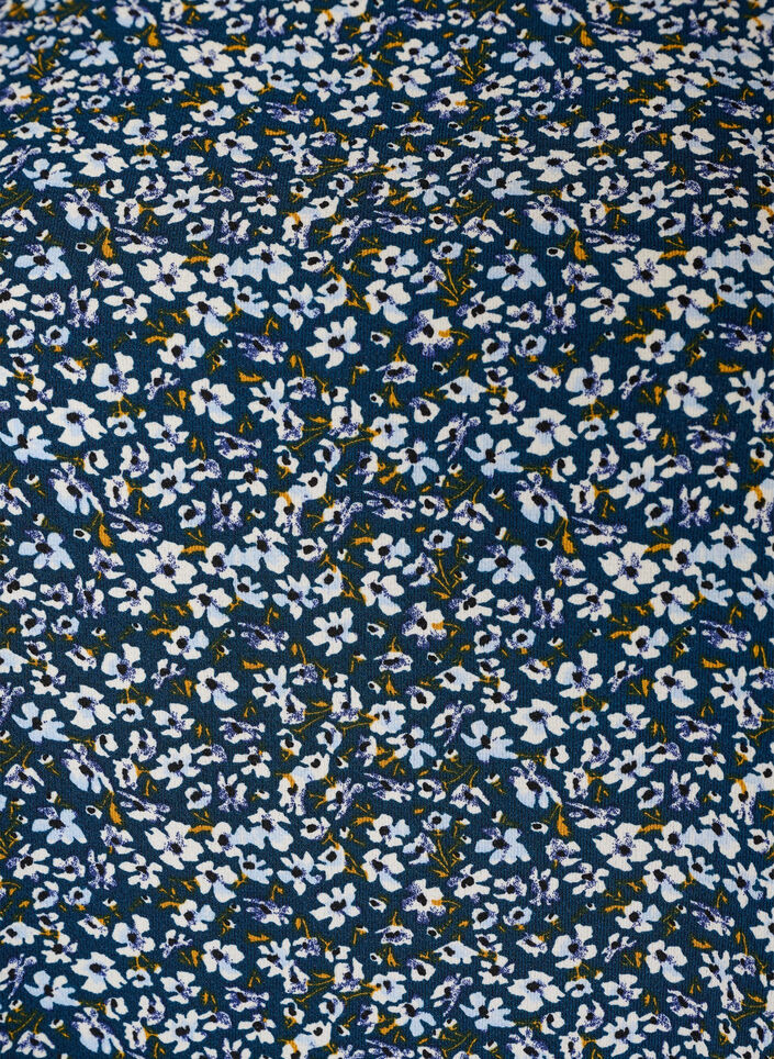 Kleid mit Aufdruck und kurzen &Auml;rmeln, Blau, Packshot image number 2