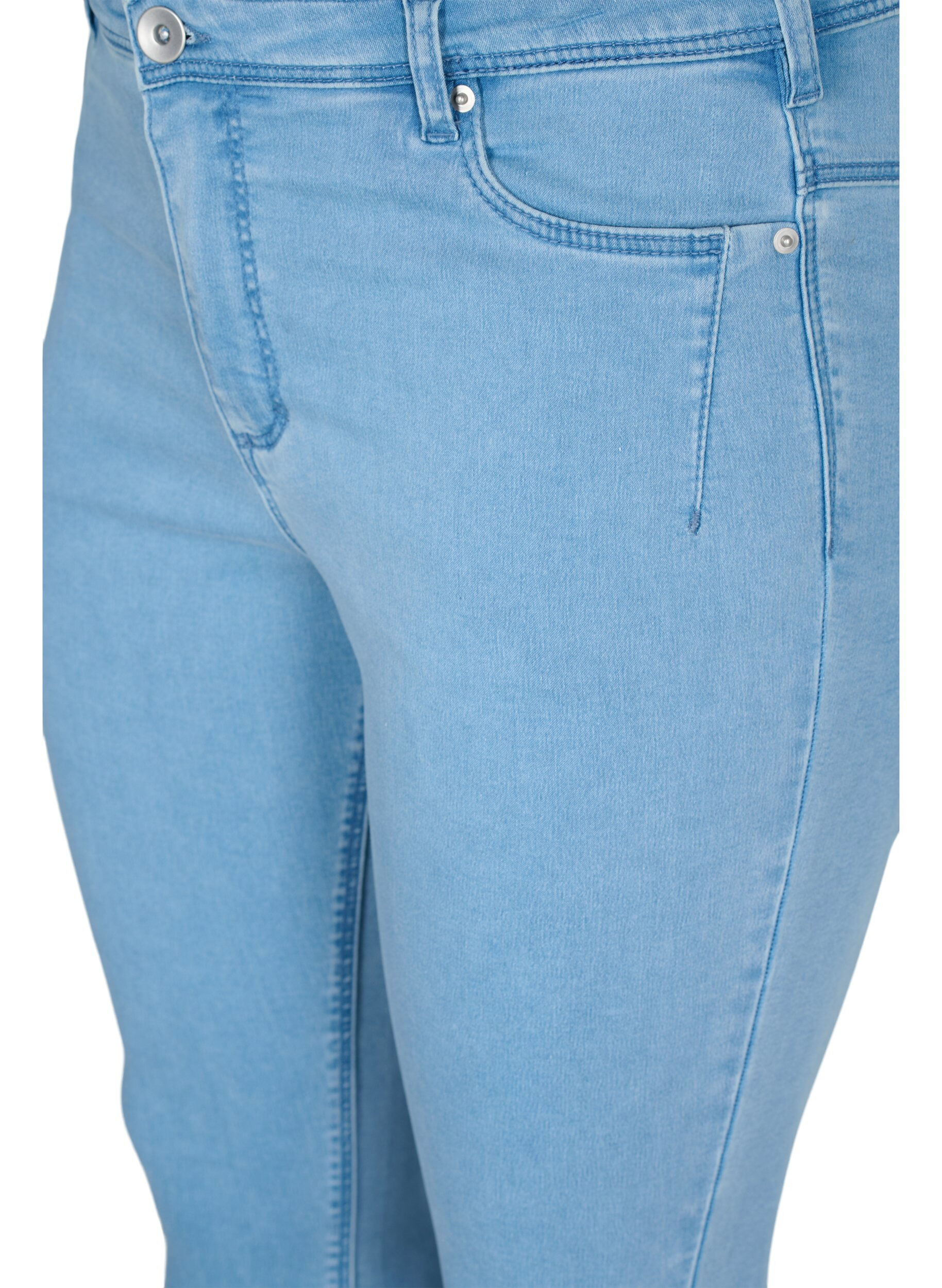 ZizziCropped Amy Jeans mit Rei&szlig;verschluss, Blau, Packshot image number 2