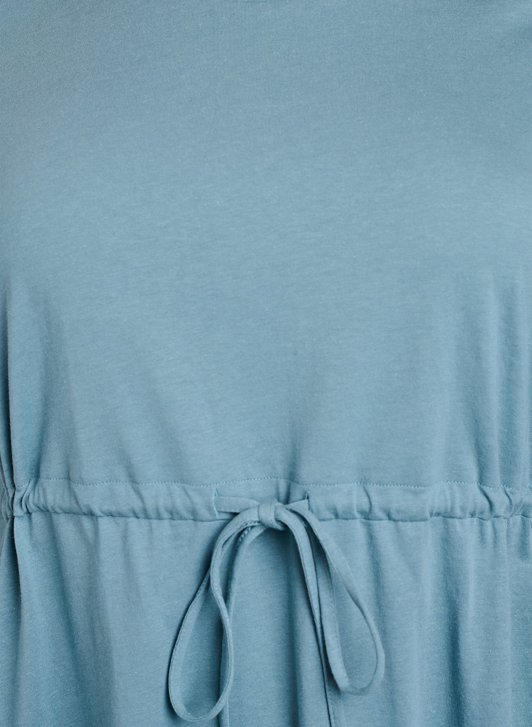 ZizziFLASH &ndash; Kurzes T-Shirt-Kleid mit Bindeg&uuml;rtel, Blau, Packshot image number 2