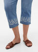 Amy Capri-Hosen mit hoher Taille und Stickerei, Light blue denim, Model image number 3