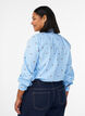 Hemdbluse mit gestickten Kirschen, Blau, Model image number 2