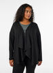 Offener Cardigan aus strukturiertem Jersey, Schwarz, Model image number 0