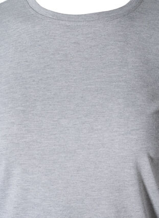 Cropped T-Shirt mit Schnüren, Light Grey Melange, Packshot image number 1