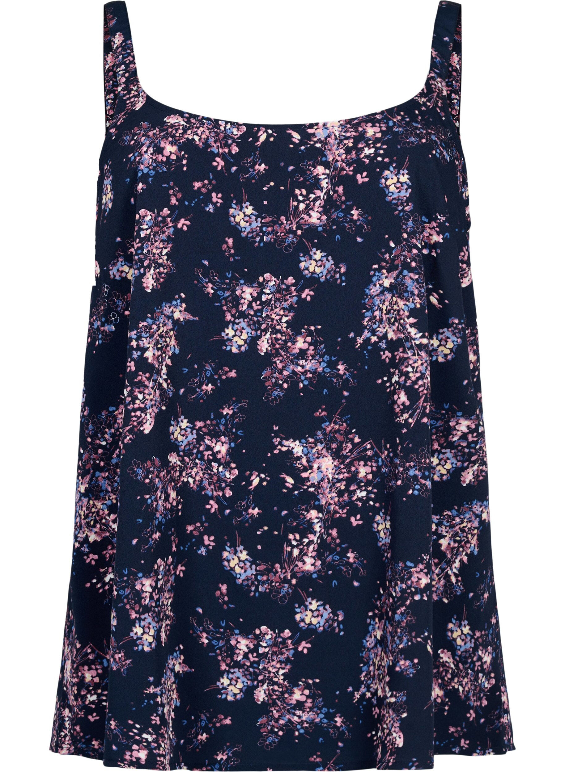 ZizziFLASH - Top mit Print, Navy Rose Flower, Packshot image number 0